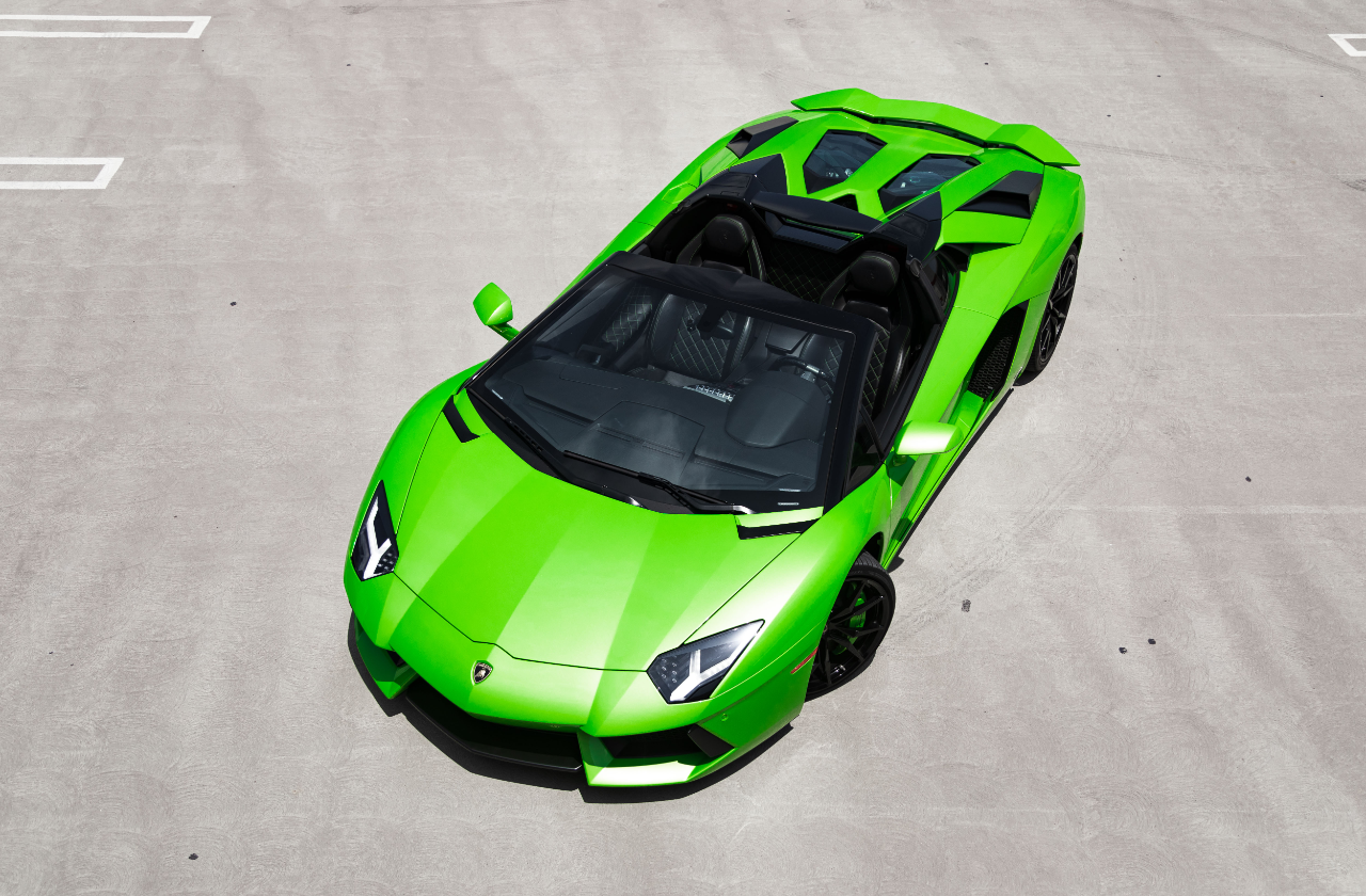 Green Lamborghini Aventador (55)