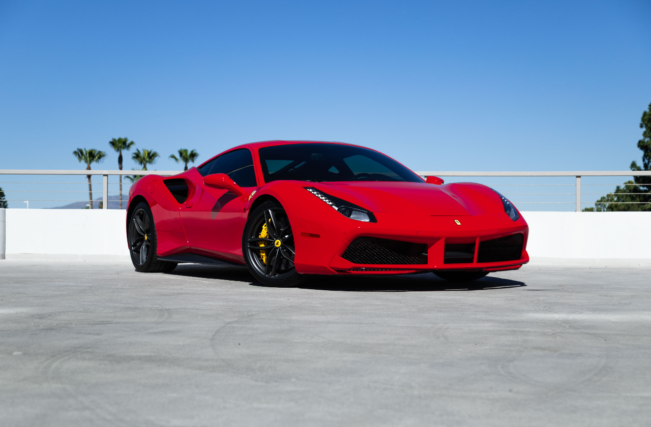 Red Ferrari 488 Coupe (1)