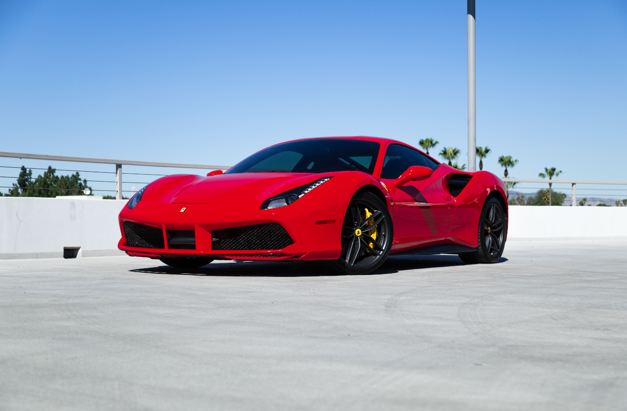 Red Ferrari 488 Coupe (2)