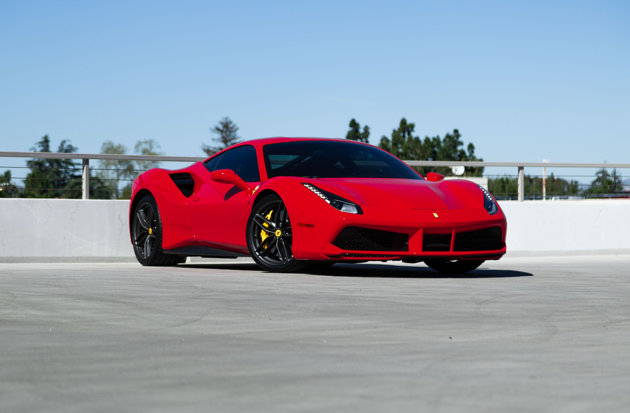 Red Ferrari 488 Coupe (3)