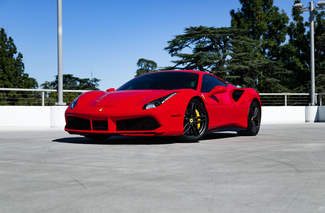 Red Ferrari 488 Coupe (4)