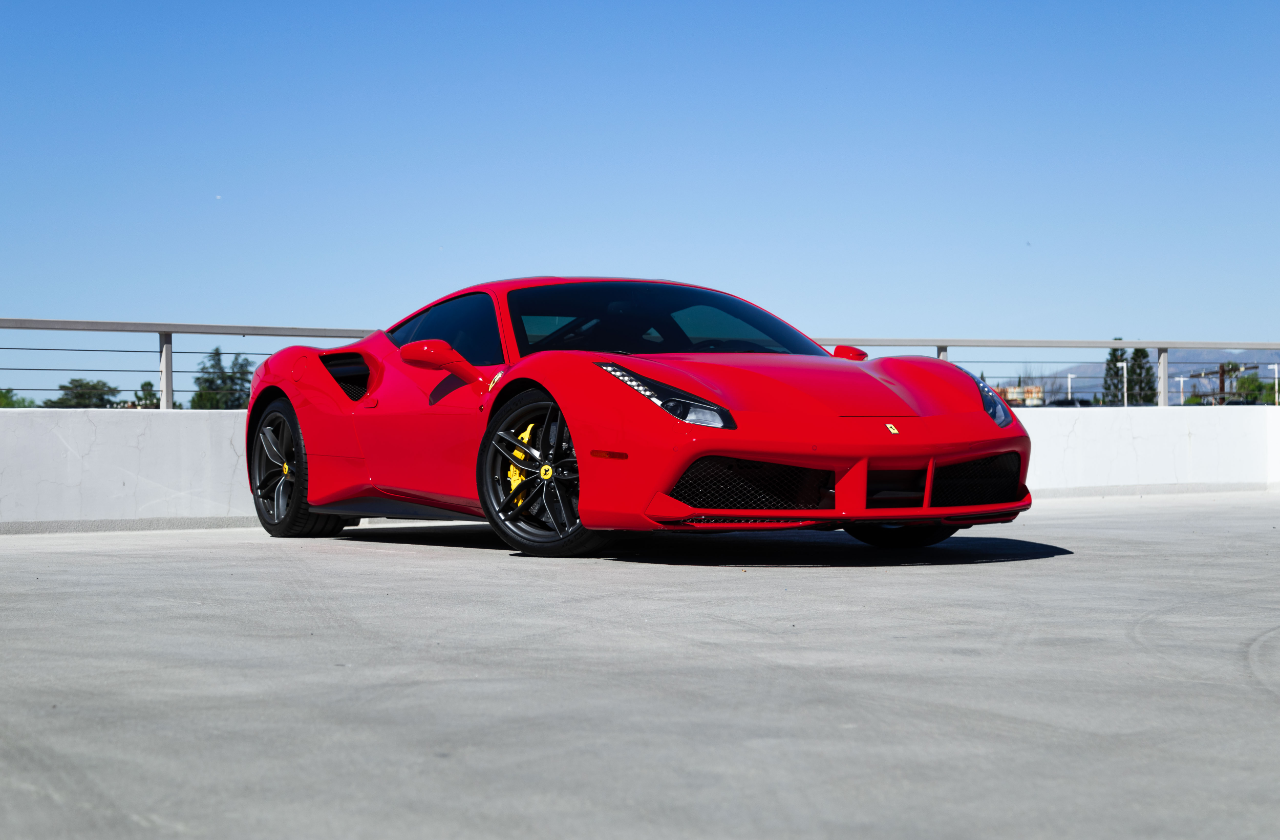 Red Ferrari 488 Coupe (5)