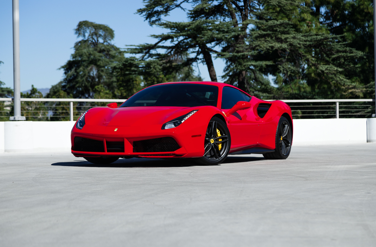 Red Ferrari 488 Coupe (6)