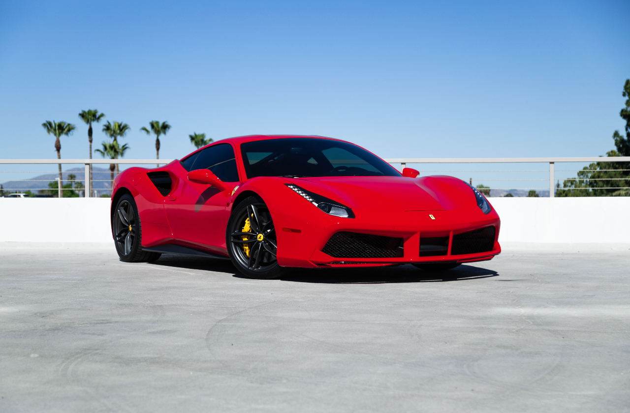 Red Ferrari 488 Coupe (7)